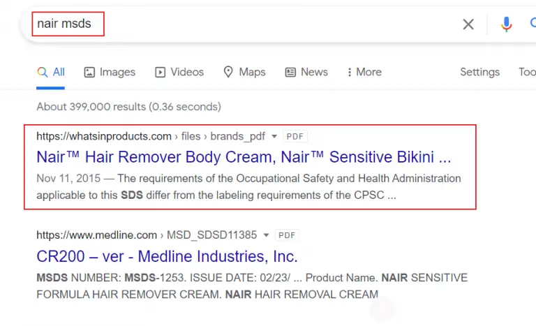 Nair on testicals Clearance