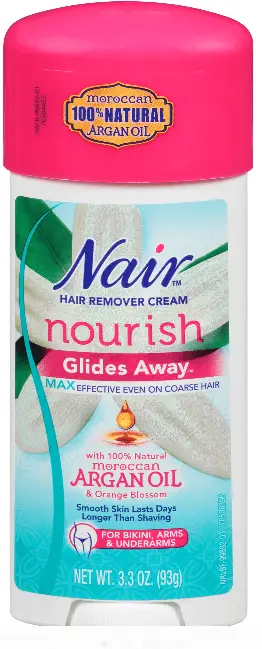 Nair glides away sensitive formula